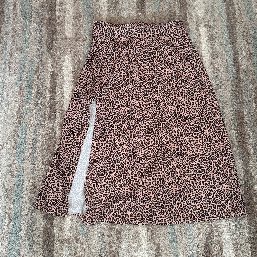 Leopard Skirt Long